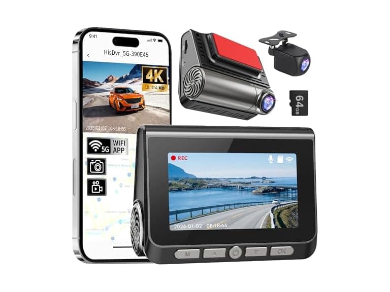 Lgueati HD Dash Cam, Front and Rear - Image 1