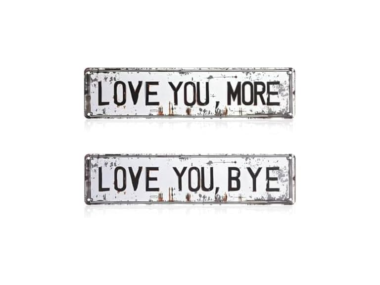 RINEENOM Love You Bye/More Vintage Sign - Image 1