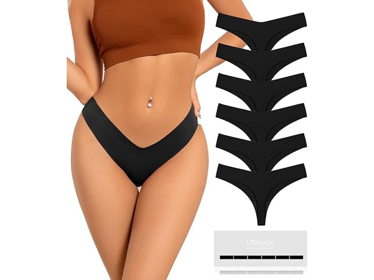 Women's 12 Pack Seamless Thong Panties - Image 1
