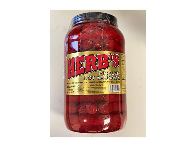 Herb's Snack Foods Pickled Hot Sausage - Image 1