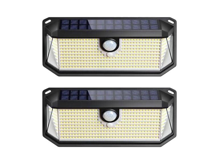 Brightever Solar Outdoor Lights, 4000LM 388 LEDs Motion Sensor - Image 1