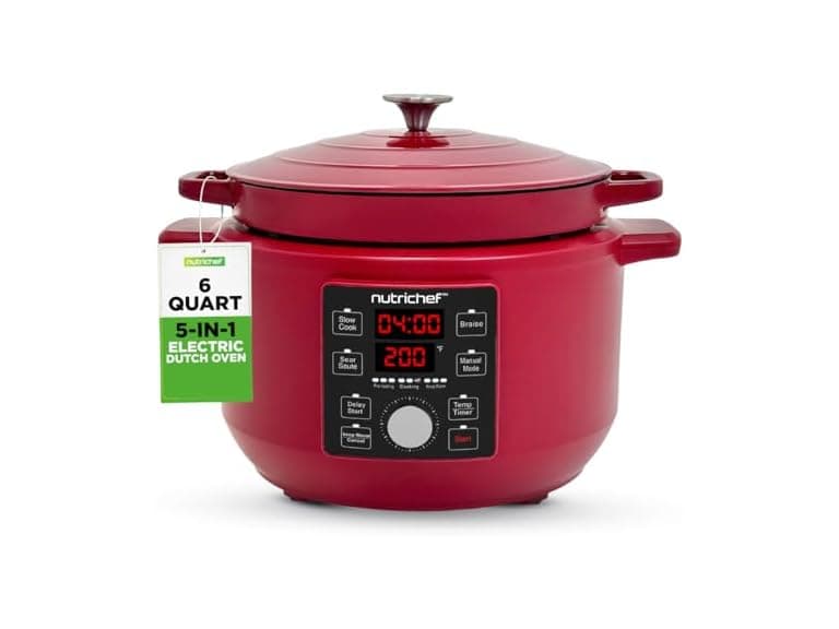 Nutrichef 6 Quart Electric Dutch Oven  - Image 1