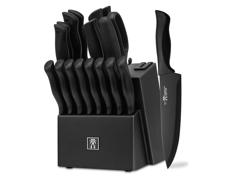 19-Piece Kitchen Knife Set w/ Block - Image 1