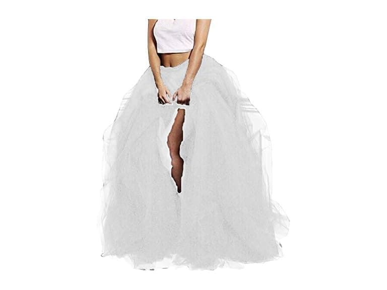 Lisong Women (XL) Maxi Tulle Floor Length Skirt - Image 1