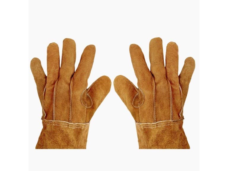 EXXO Split Leather Heavy Duty Gloves, Lg 3Pr