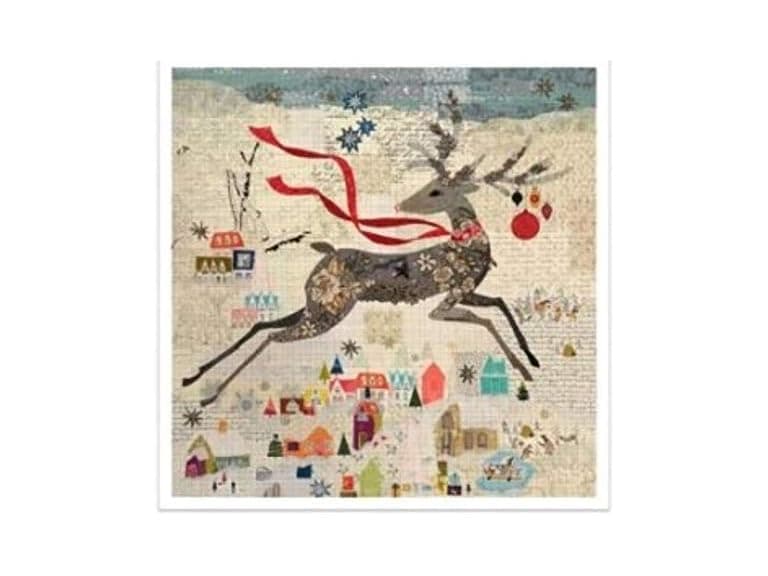Moda Fabric Peppermint The Deer Collage Quilt Pattern - Image 1