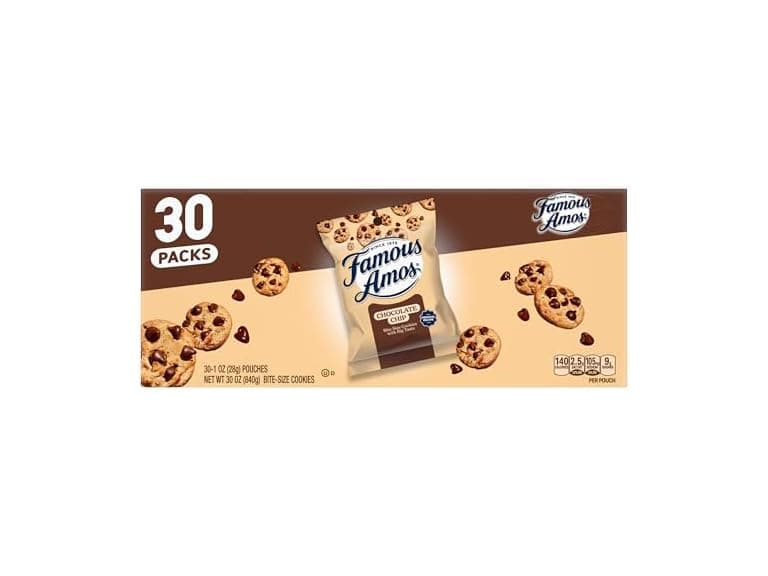 30PK Famous Amos Original Recipe Chocolate Chip Cookies - Image 1