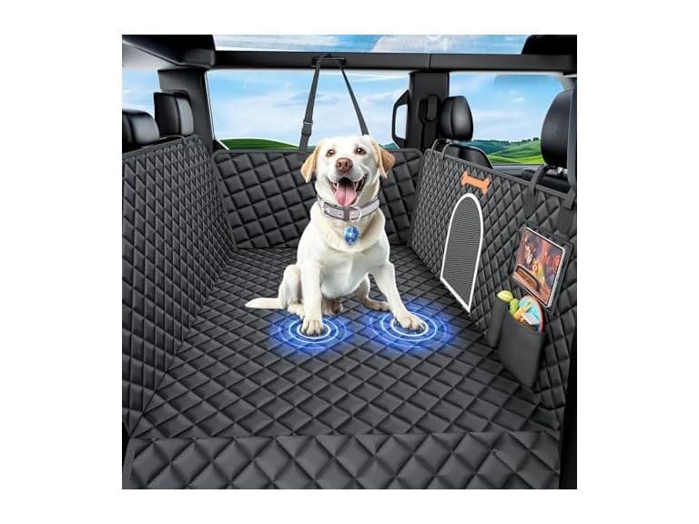 Waterproof Dog Car Seat Cover w/ Mesh - Image 1