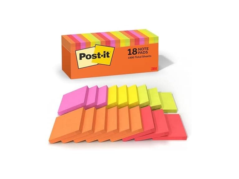 Post-it Notes 18 Pads 3x3 Sunburst - Image 1