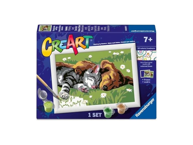 Ravensburger CreArt Sleeping Cat and Dog Paint - Image 1