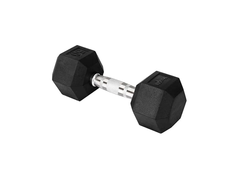 Cast Iron - Chrome Grip Hex Dumbbell - 50lbs - Single - Image 1