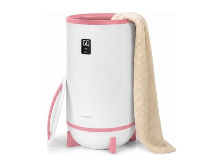 SereneLife Towel & Blanket Warmer Pink - Image 1