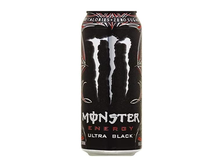 1CT Monster Ultra Black Energy Drink, 16oz - Image 1
