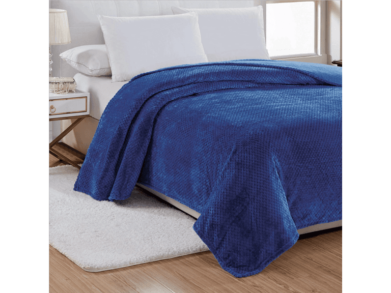 Ultra Soft Microfleece Popcorn Fleece Blanket Throw - Image 1