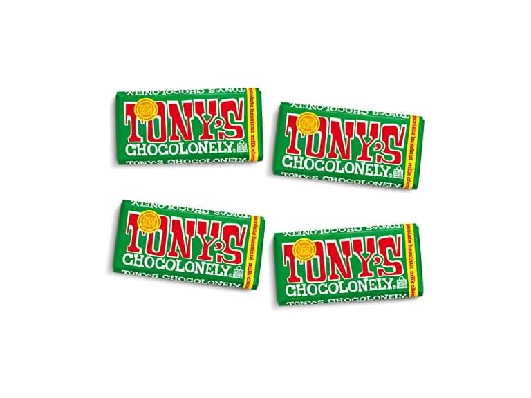 Tonys Chocolonely Milk Choc Hazelnut 4pk - Image 1