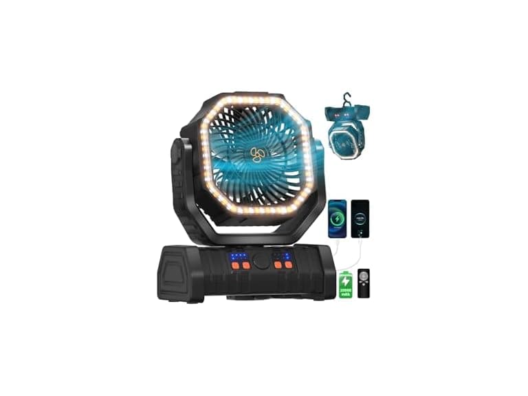 EEIFO 20000mAh Outdoor Fan 360 Rotate - Image 1