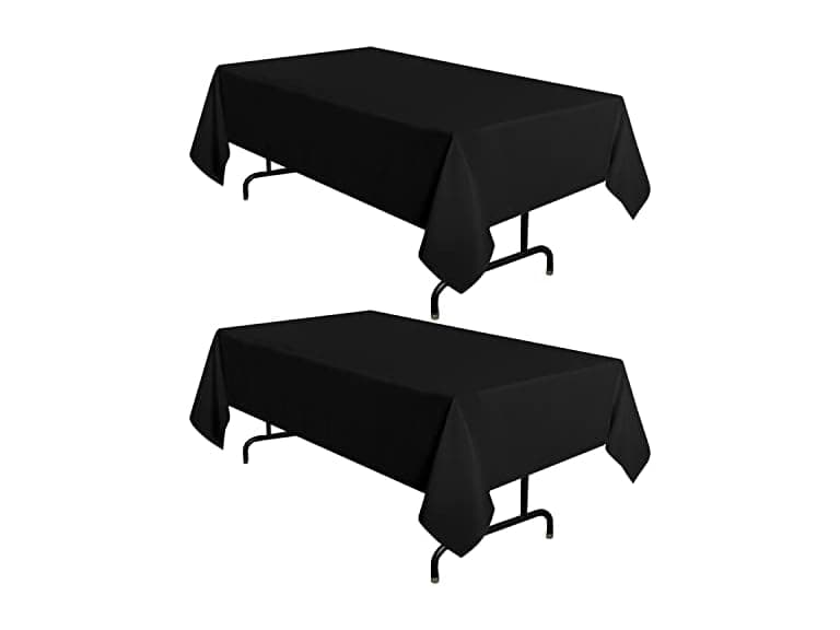 sancua 2 Pack Black Tablecloth 60 x 102 - Image 1