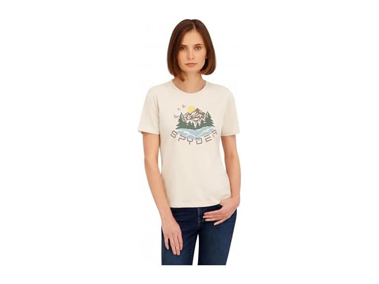 Spyder Women Mountain Sunset Graphic Short T-Shirt - Image 1