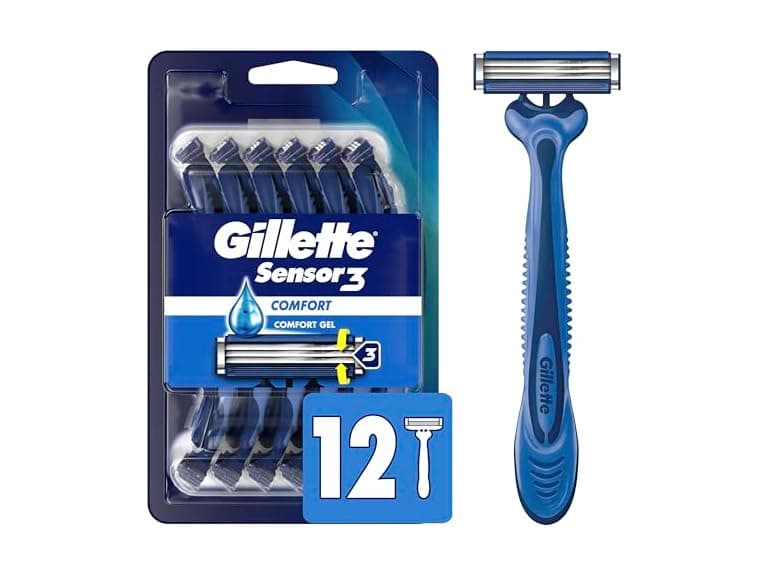 Gillette Sensor3 Razors 12ct 6-Pack - Image 1