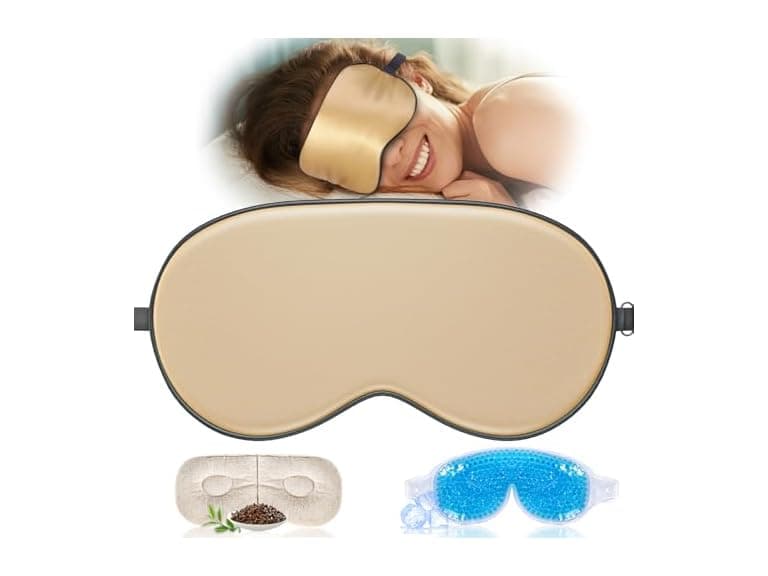 Silk Sleep Mask Light Blocking, 3-In-1 - Image 1