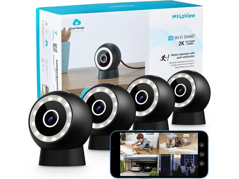 La View B5 2K Indoor/Outdoor Security Camera 4PK - Image 1