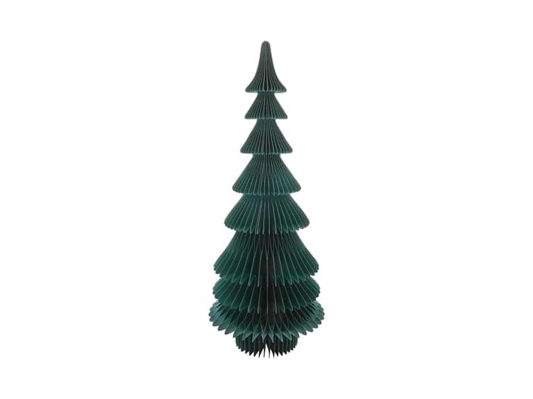 3D Foldable Fir Tree Holiday Centerpiece Blue, 36" Tall - Image 1