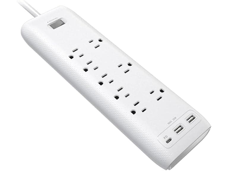 Clear Power 8-Outlet 2160J Surge Protector Power Strip - Image 1