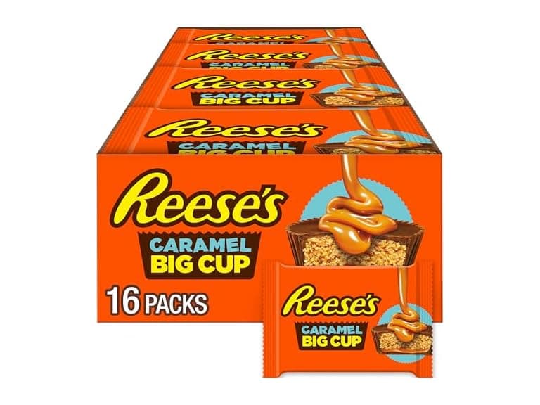 Reeses Big Cup Caramel PB Cups 1.4oz 16c - Image 1