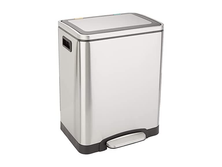 Amazon Basics 30L Dual Bin Trash Can - Image 1