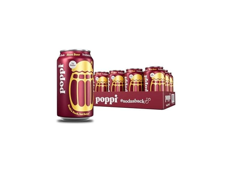 12PK Poppi Sparkling Prebiotic Soda Root Beer - Image 1