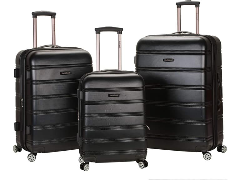 Rockland Melbourne Hardside 3 Piece Spinner Luggage Set, Black - Image 1