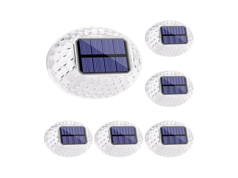 LYHOPE B0DNXM3BY3 6 Pack Solar Fence Lights - Image 1
