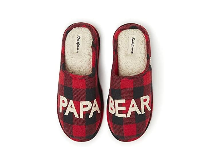 Dearfoams Mens PAPA BEAR Slippers- Size 9-10 - Image 1