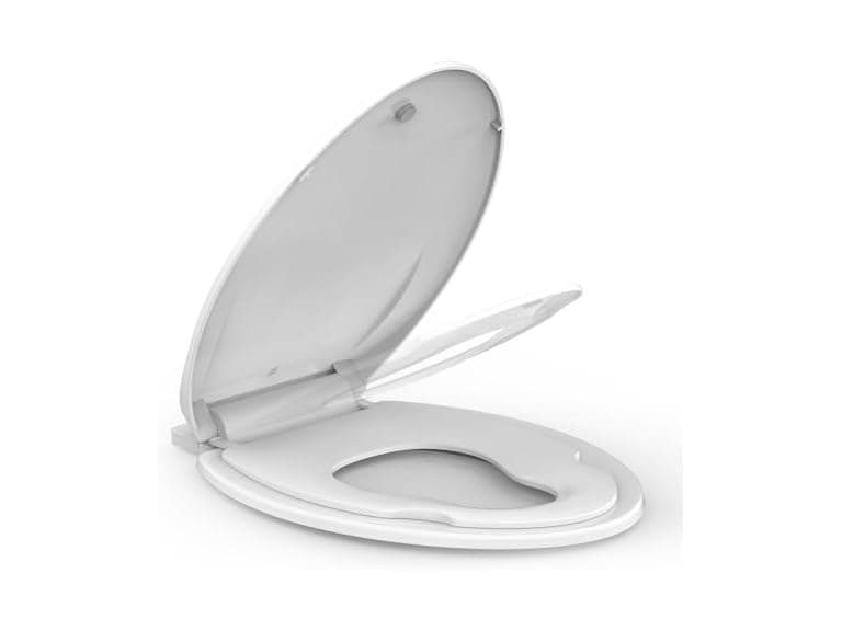 White Elongated Toilet Seat, Slow Close - Image 1