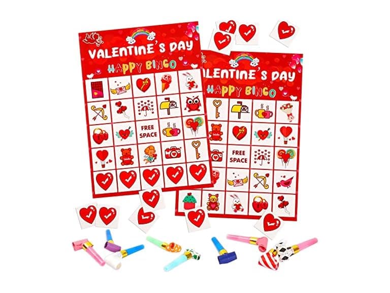 Valentine’s Day Bingo Game for Kids, Bingo Cards - Image 1