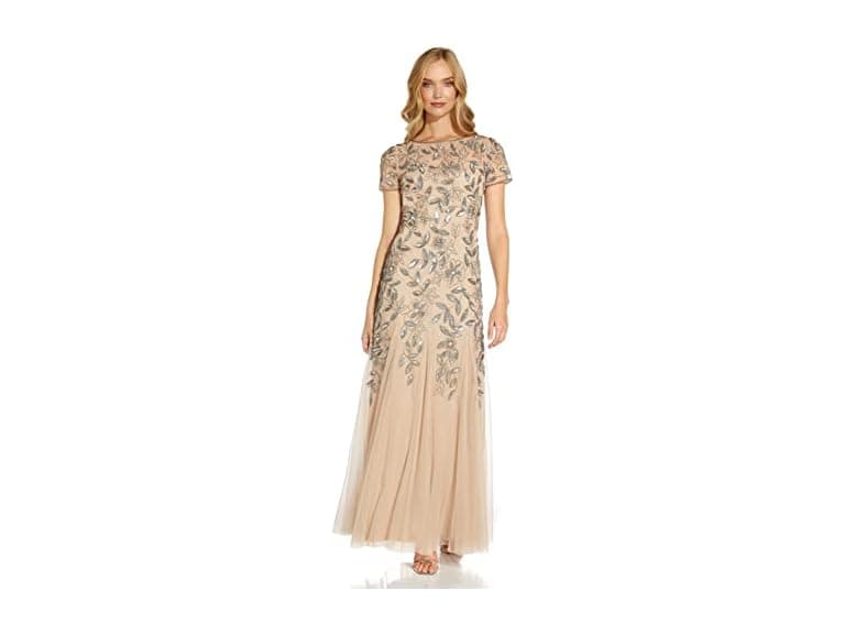  Adrianna Papell Women's Floral Beaded  - Image 1