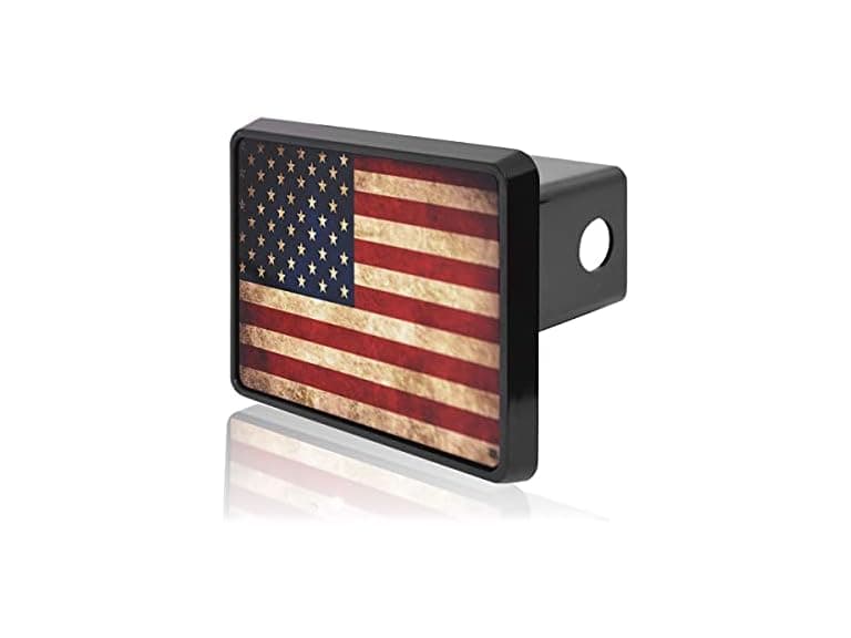 Zone Tech GA0083 SA American Flag Logo Hitch Cover Flag - Image 1