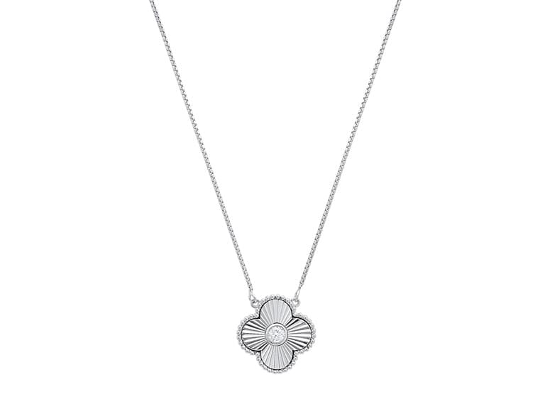 Diamond Clover Medallion Necklace - Image 1