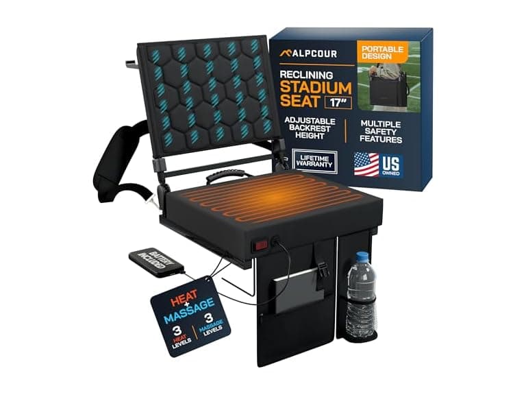 Alpcour Heated Massage Reclining Stadium Seat