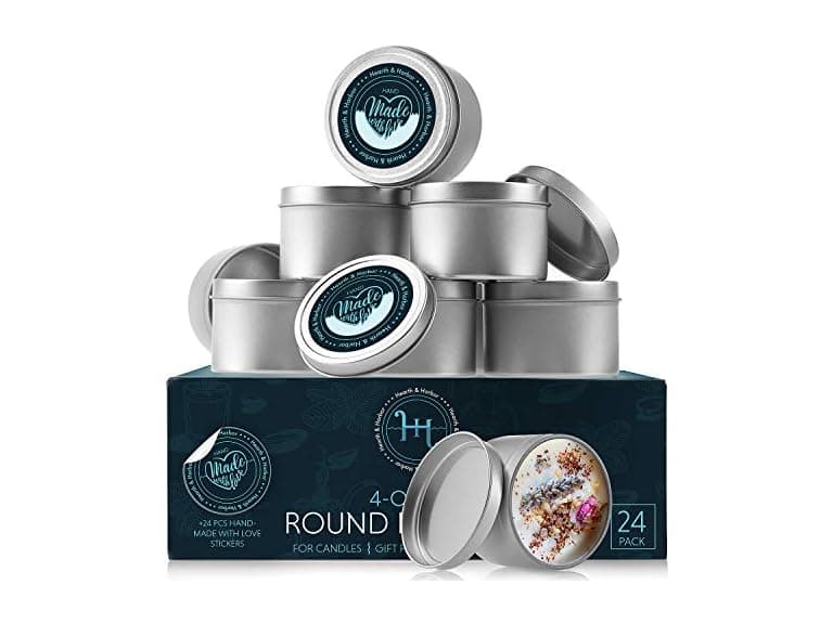 Hearth & Harbor 4 oz. Tin Jars for Candle Making - Image 1