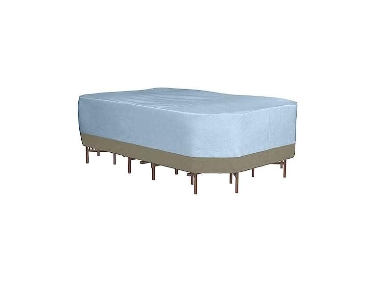 Medium 105 in. Rectangle Patio Table with Chairs Cover - Image 1