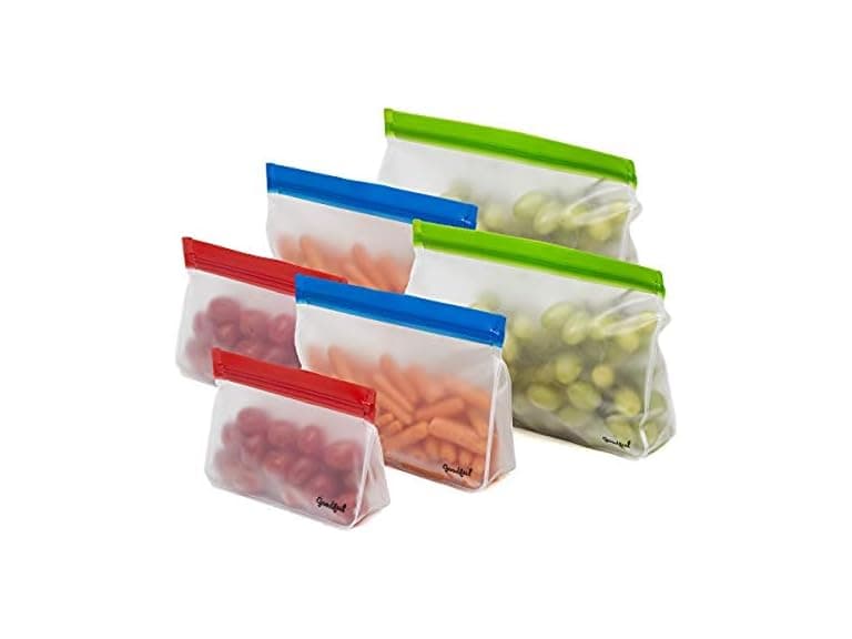 Goodful Reusable Standup Food Storage Bags (6 pack, Assorted Sizes) - Image 1