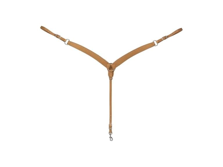 Turquoise Cross Contoured Skirting Leather Breast Collar, (45-0351) - Image 1
