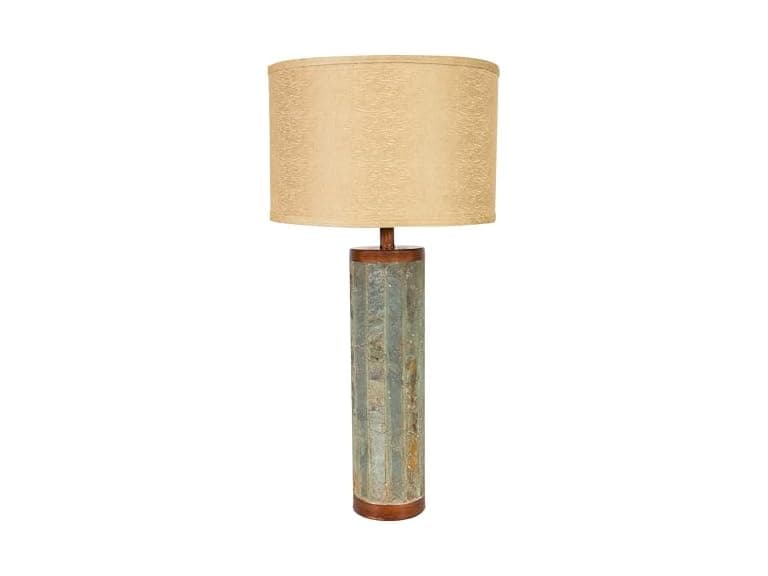 31-Inch Slate Cylinder Table Lamp - Image 1