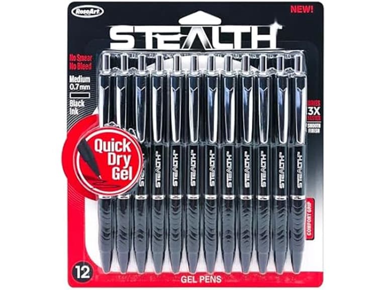 RoseArt 12 Count Medium 0.7MM Gel Pens - Image 1