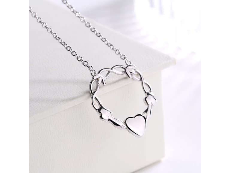 Sterling Infinity Heart Necklace - Image 1