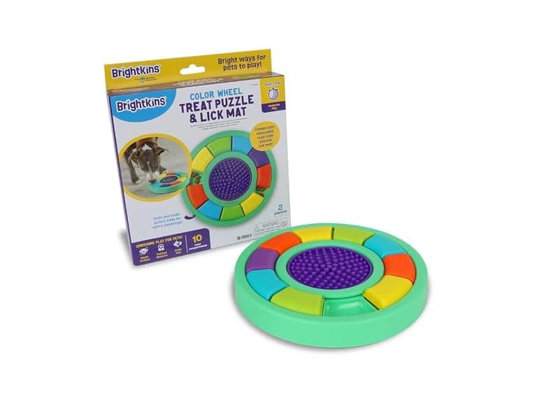 Brightkins Color Wheel Treat Puzzle and Lick Mat - Image 1