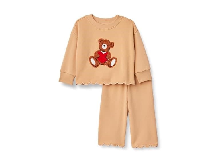 Amazon Essentials Baby Girls French Terry Sweatshirt Pant Set - Image 1