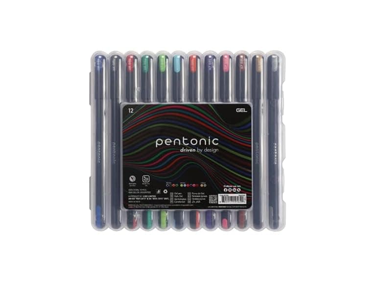 Pentonic Gel Pens In Pen Organizer - Image 1
