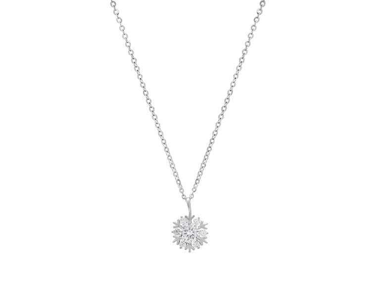 Moissanite Diamond Snowflake Necklace - Image 1